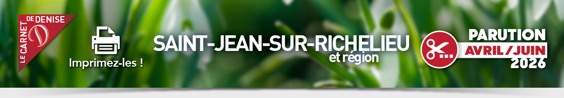 Coupon-rabais promotions Saint-Jean-sur-Richelieu et région