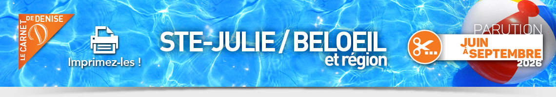 Coupon-rabais promotions Ste-Julie et Beloeil